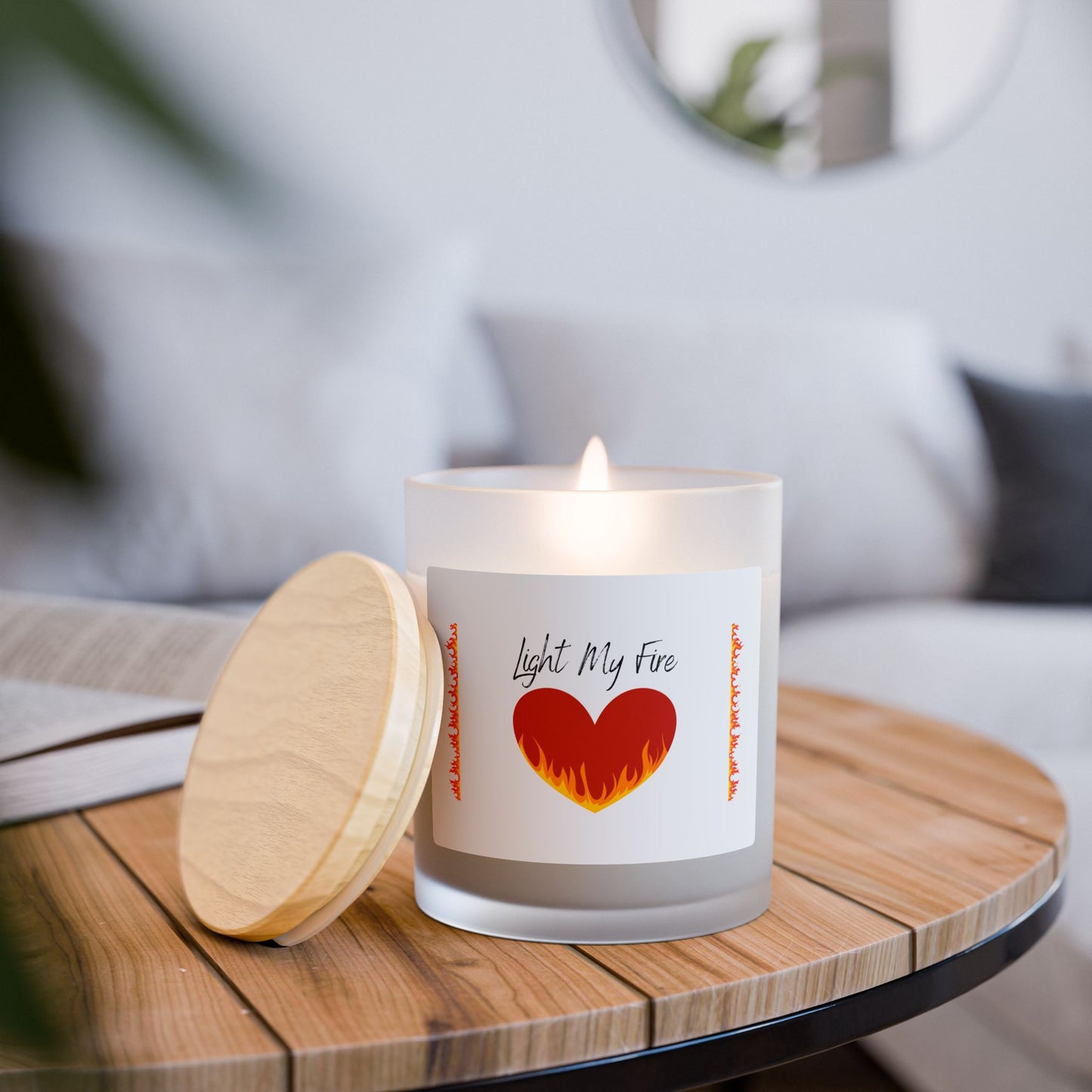 Romantic Heart Candle, Light My Fire, Gift for Couples, Home Decor, Wedding Favor, Cozy Atmosphere