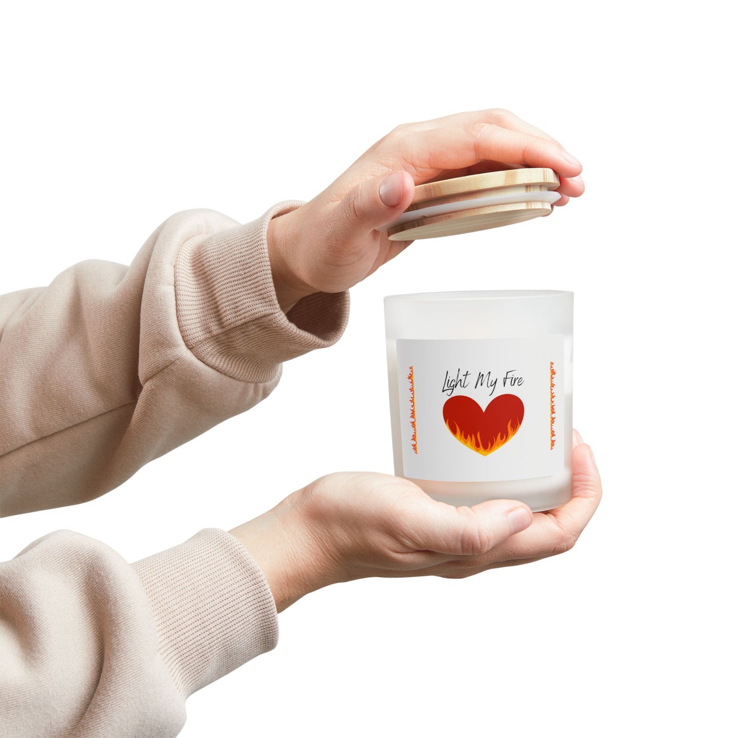Romantic Heart Candle, Light My Fire, Gift for Couples, Home Decor, Wedding Favor, Cozy Atmosphere