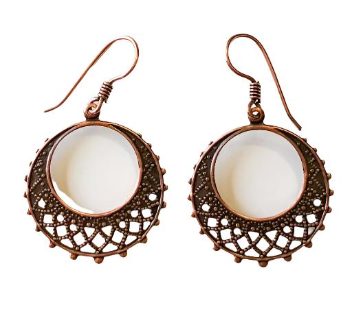 Antiqued Copper Go-Go Earrings
