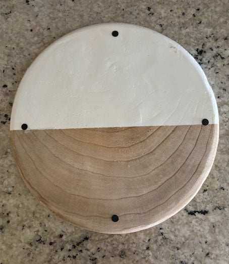 Small Wood Round Tray