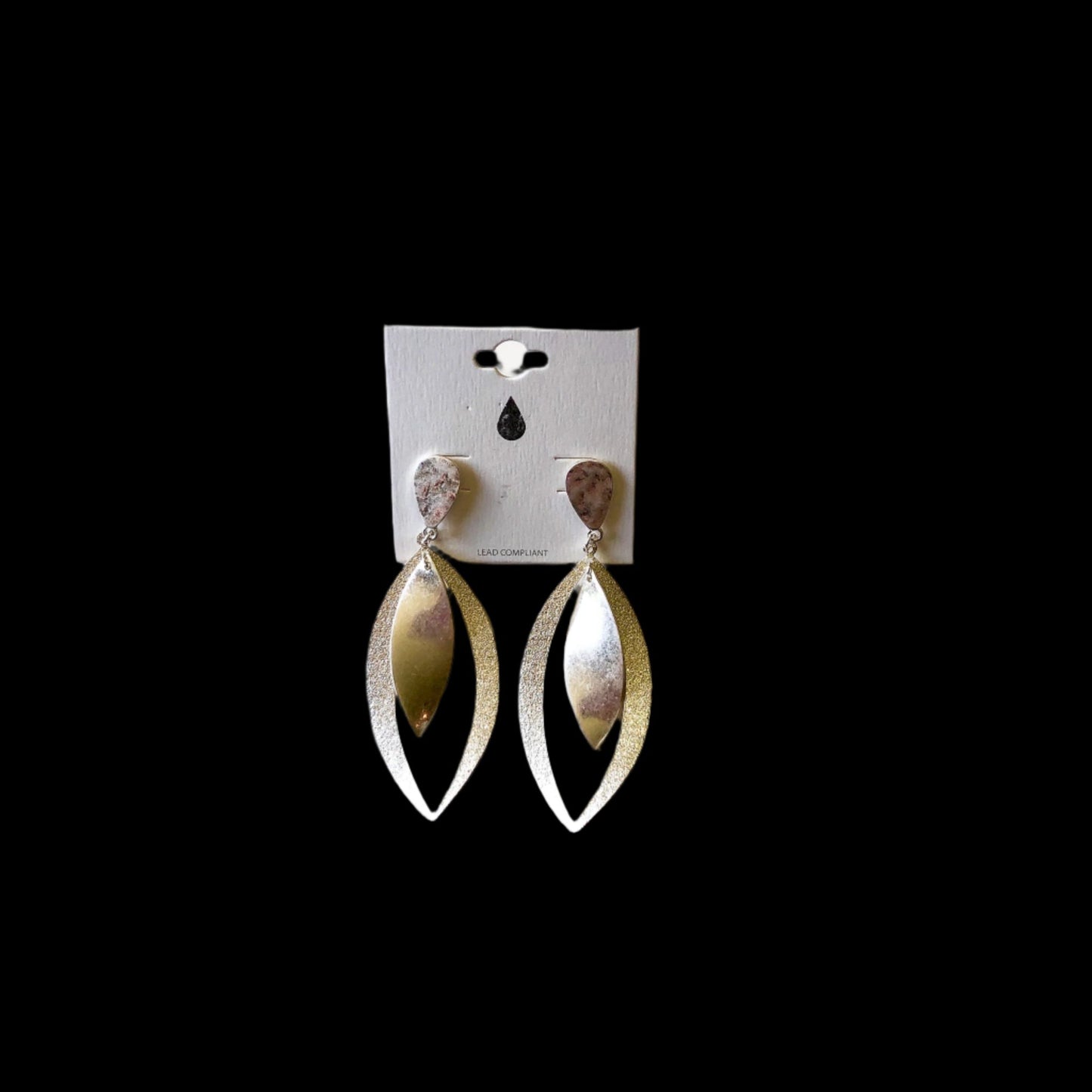 Layered Pear Shaped Dangling Earrings