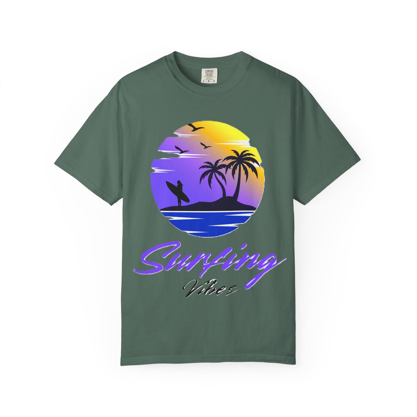Surfing Vibes T-Shirt — Sunset Palm Beach Tee