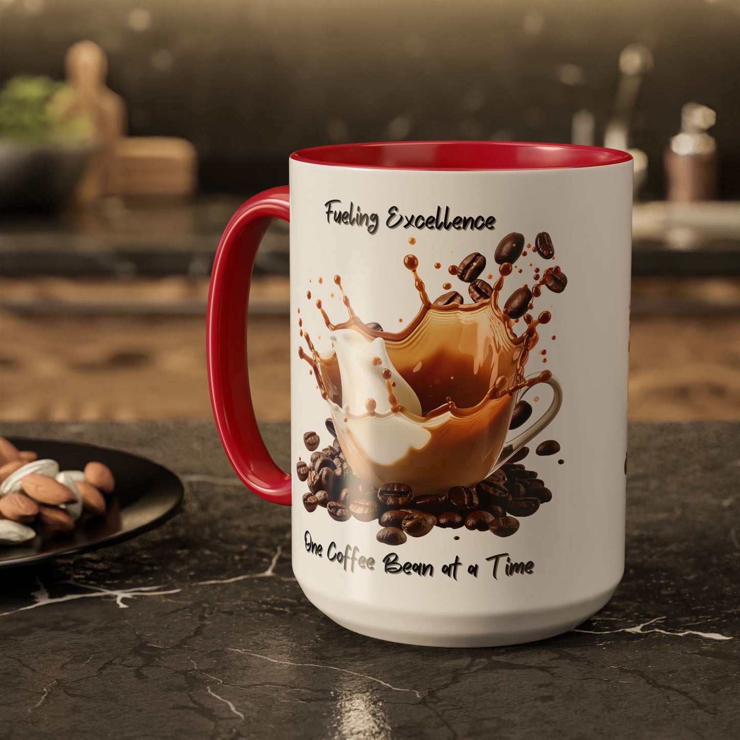 Coffee Splash Mug | Fueling Excellence One Coffee Bean at a Time