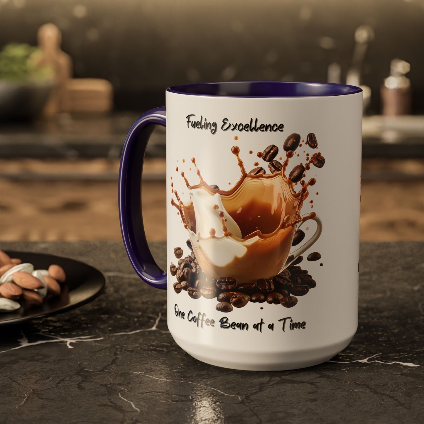 Coffee Splash Mug | Fueling Excellence One Coffee Bean at a Time