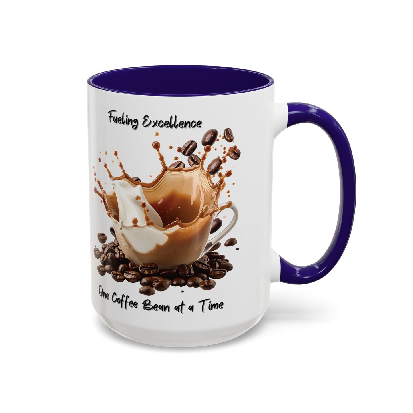 Coffee Splash Mug | Fueling Excellence One Coffee Bean at a Time