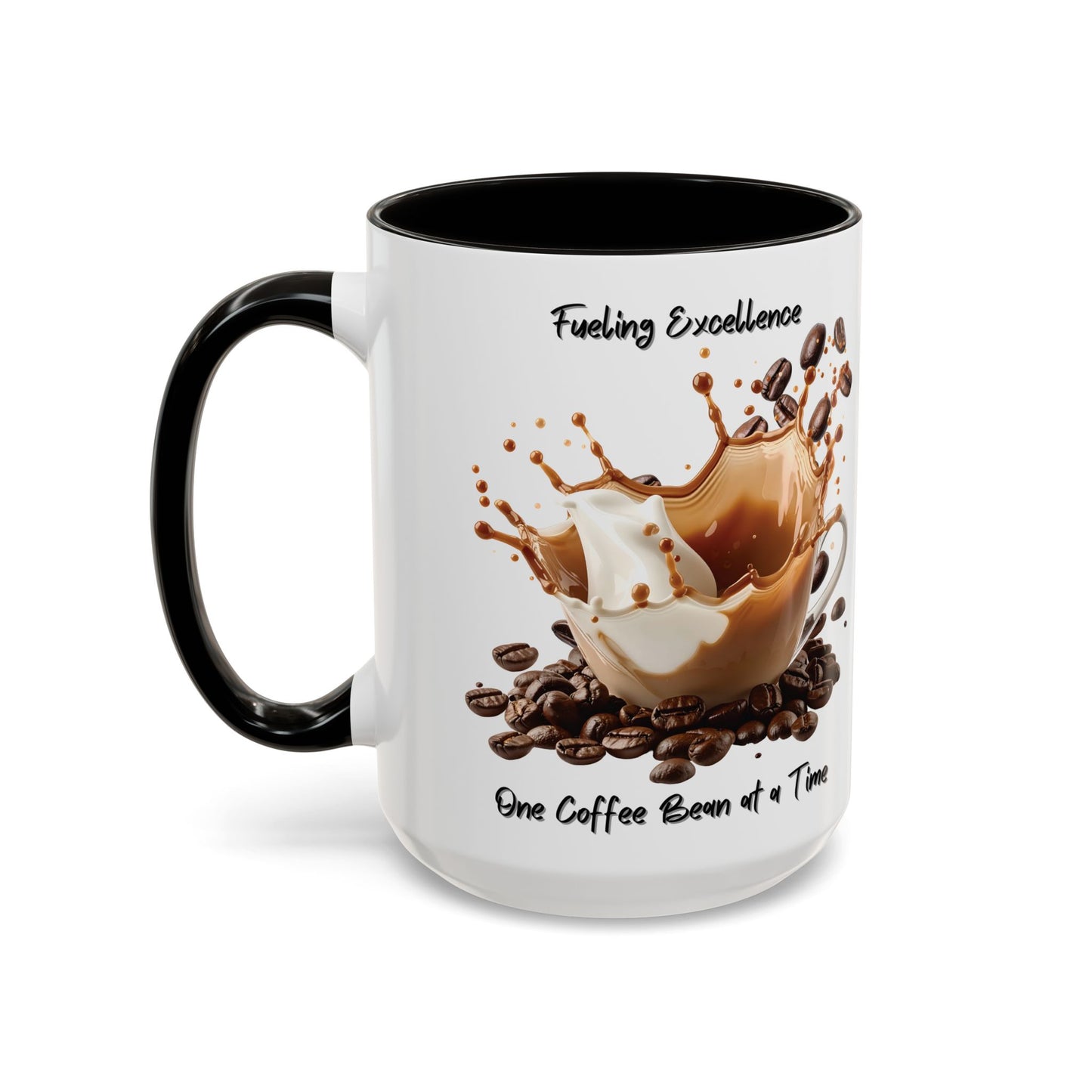 Coffee Splash Mug | Fueling Excellence One Coffee Bean at a Time