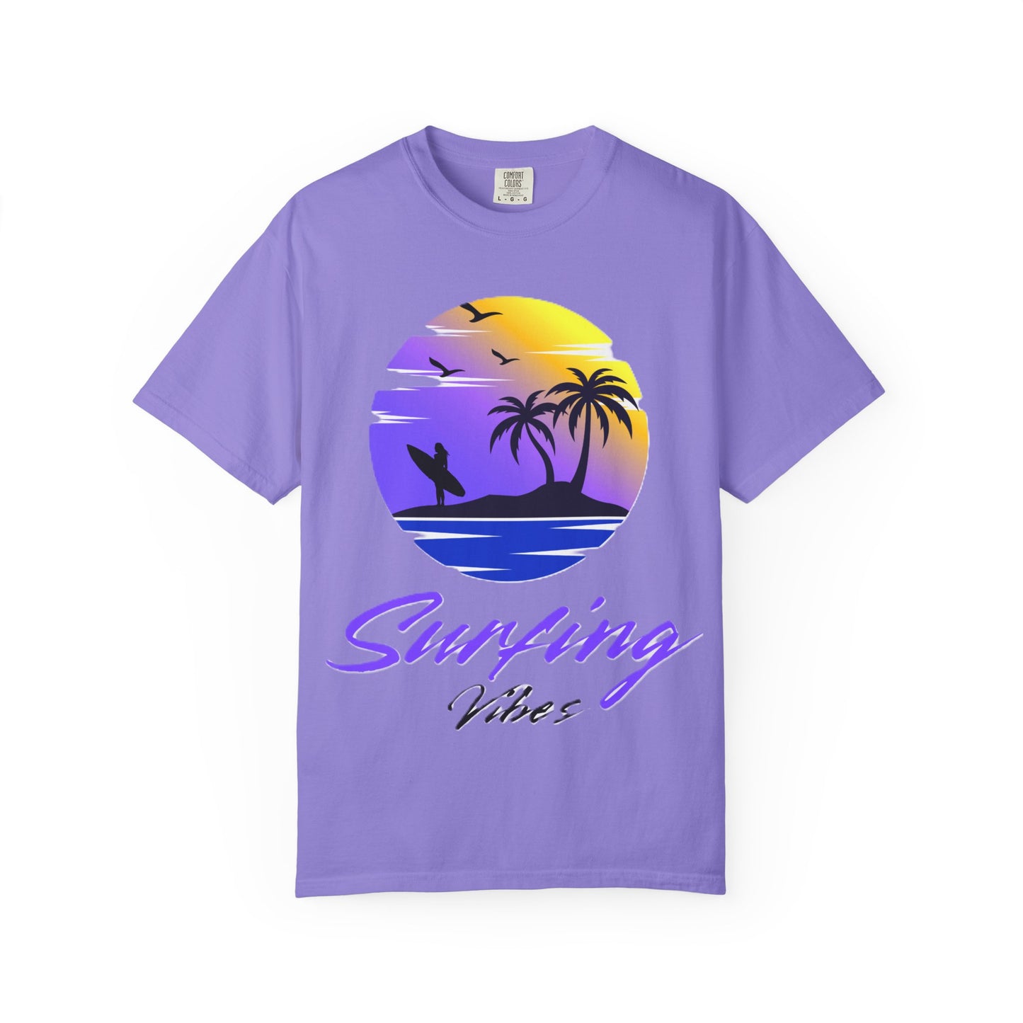 Surfing Vibes T-Shirt — Sunset Palm Beach Tee