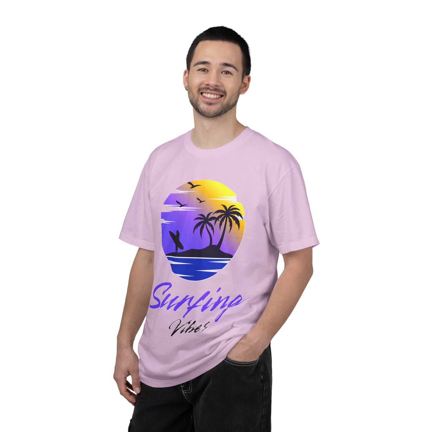 Surfing Vibes T-Shirt — Sunset Palm Beach Tee