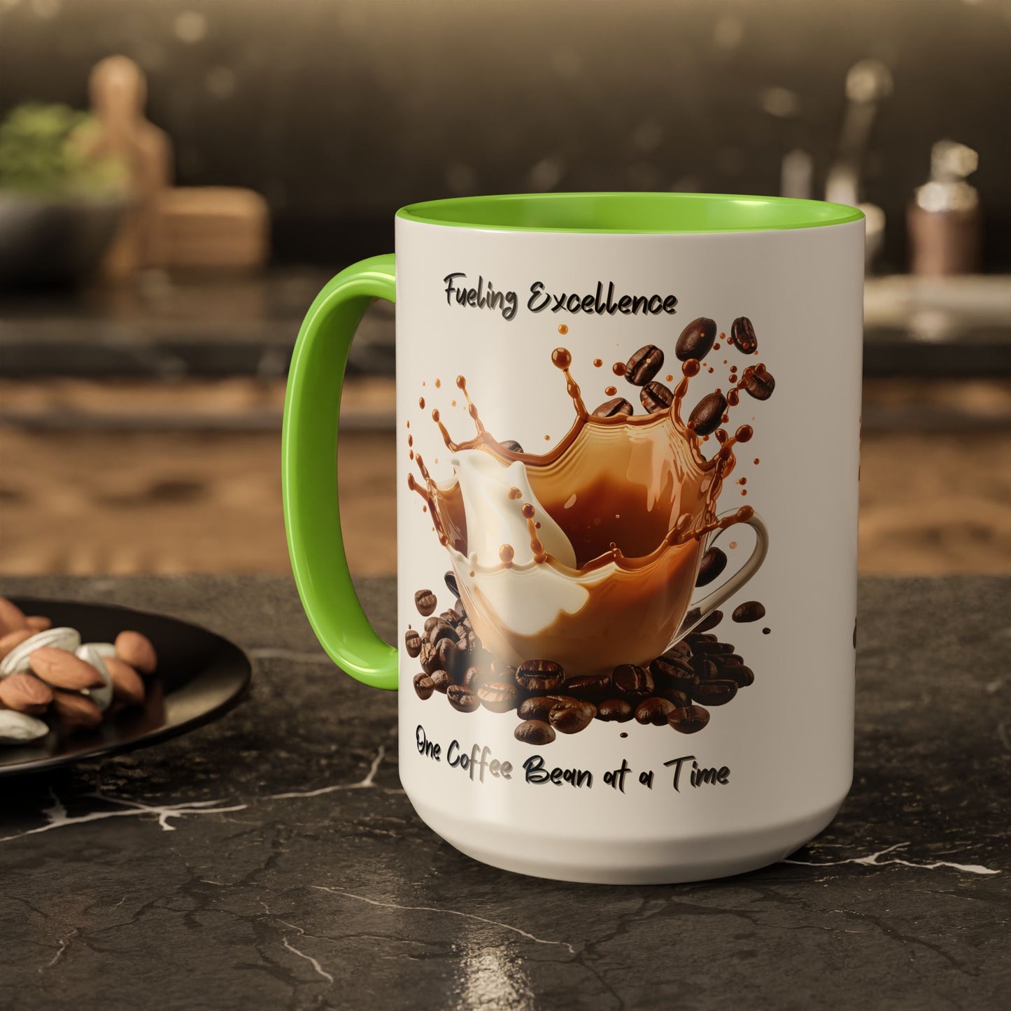 Coffee Splash Mug | Fueling Excellence One Coffee Bean at a Time