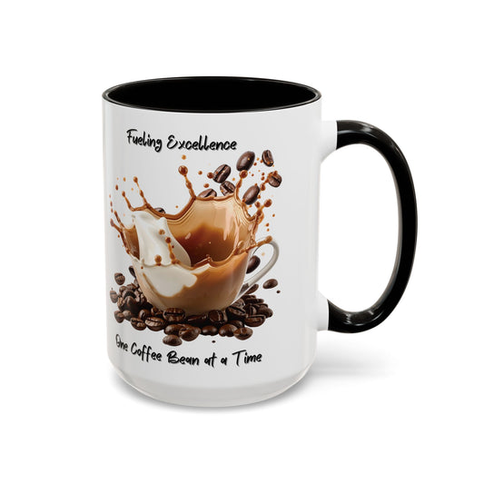 Coffee Splash Mug | Fueling Excellence One Coffee Bean at a Time