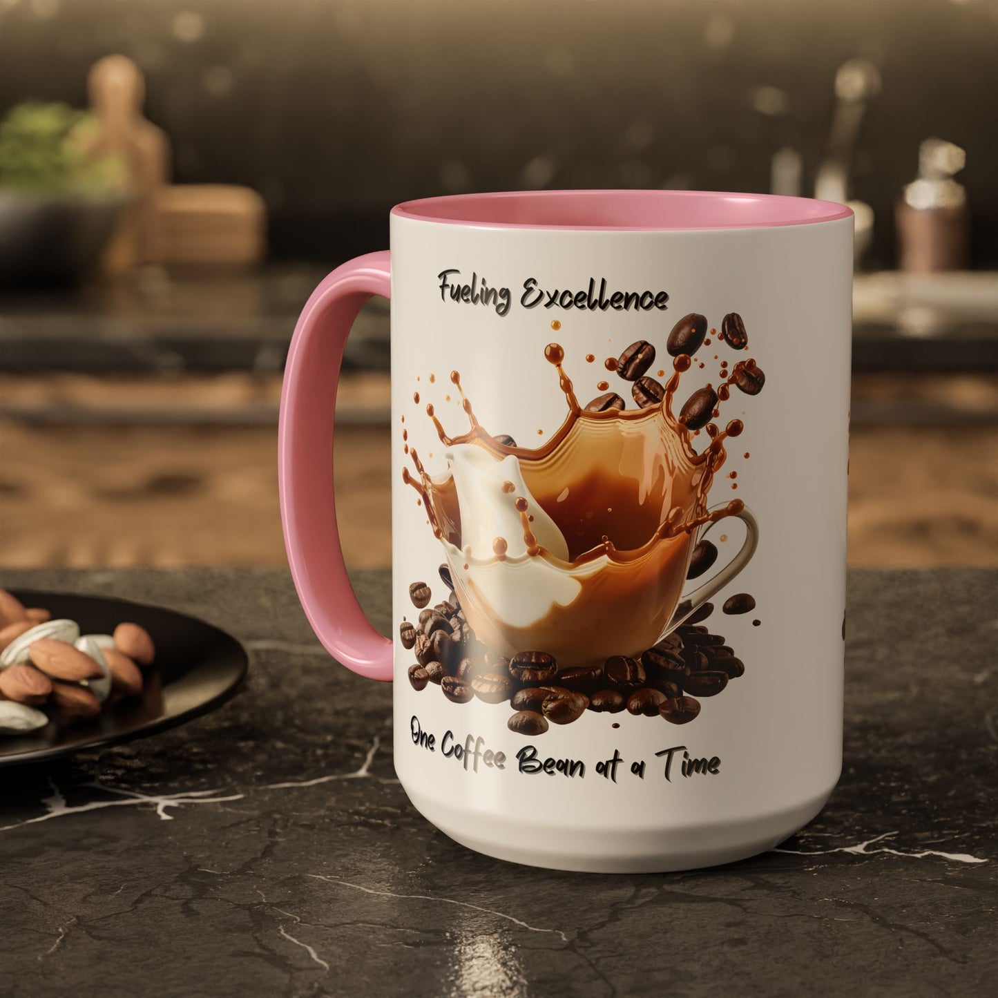 Coffee Splash Mug | Fueling Excellence One Coffee Bean at a Time