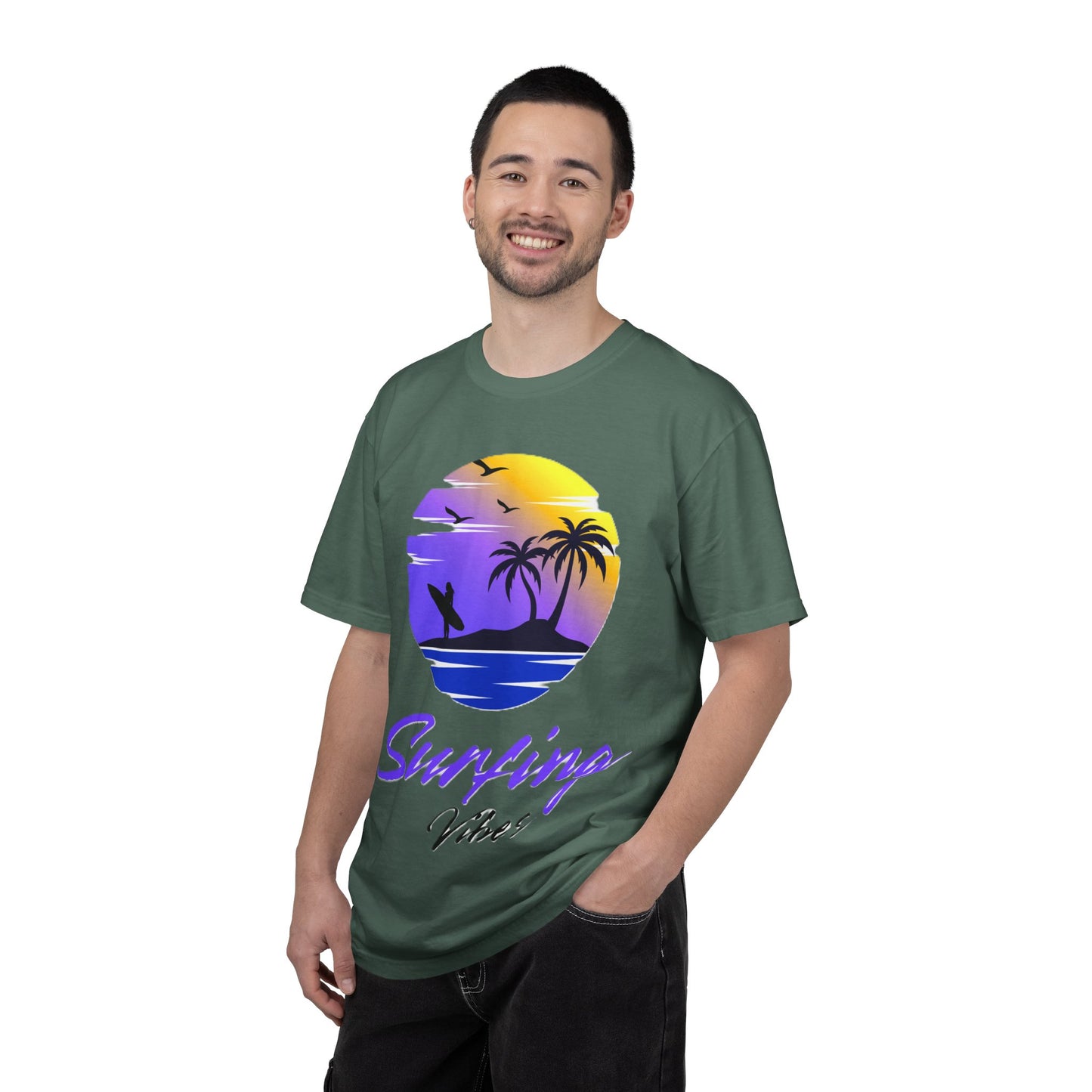 Surfing Vibes T-Shirt — Sunset Palm Beach Tee