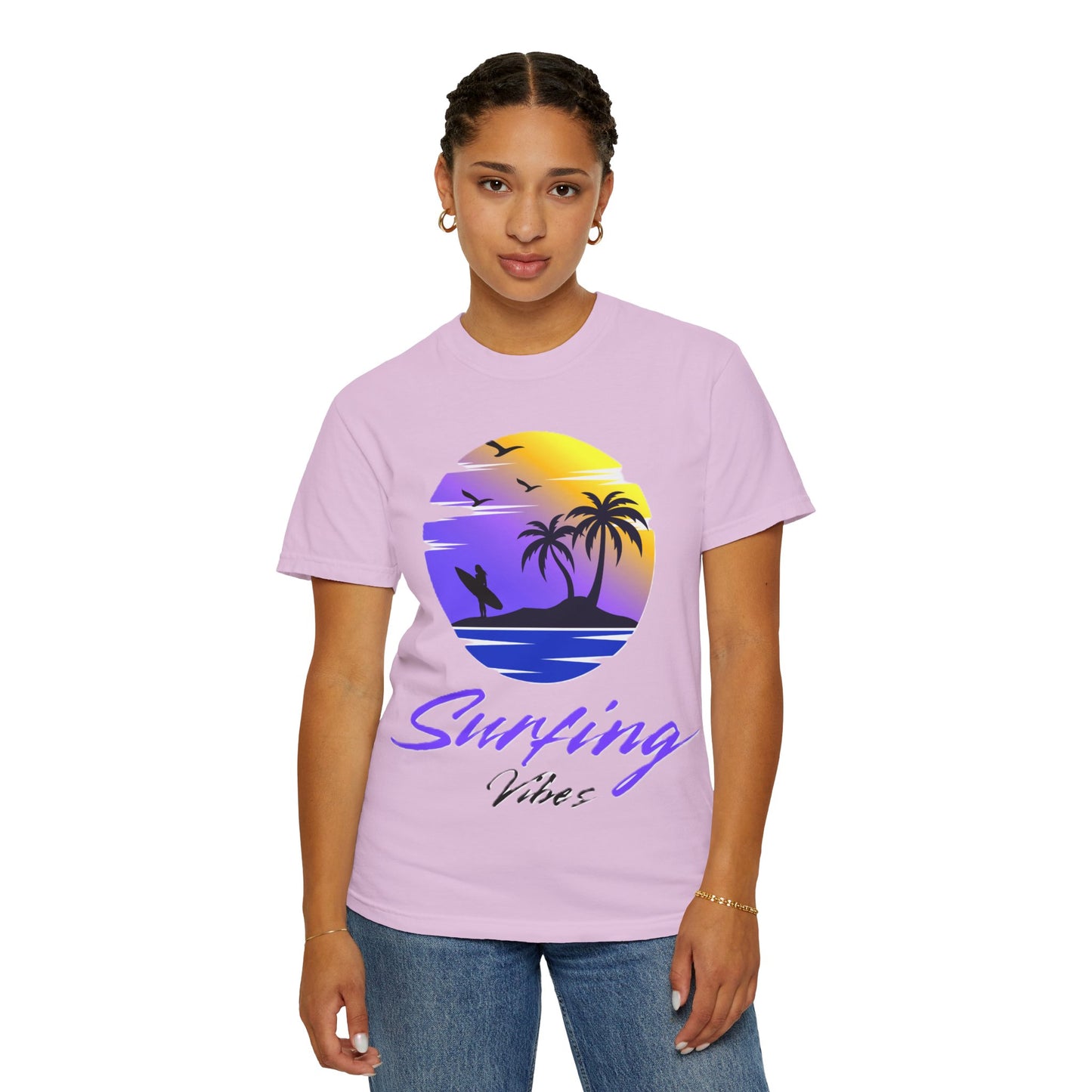 Surfing Vibes T-Shirt — Sunset Palm Beach Tee