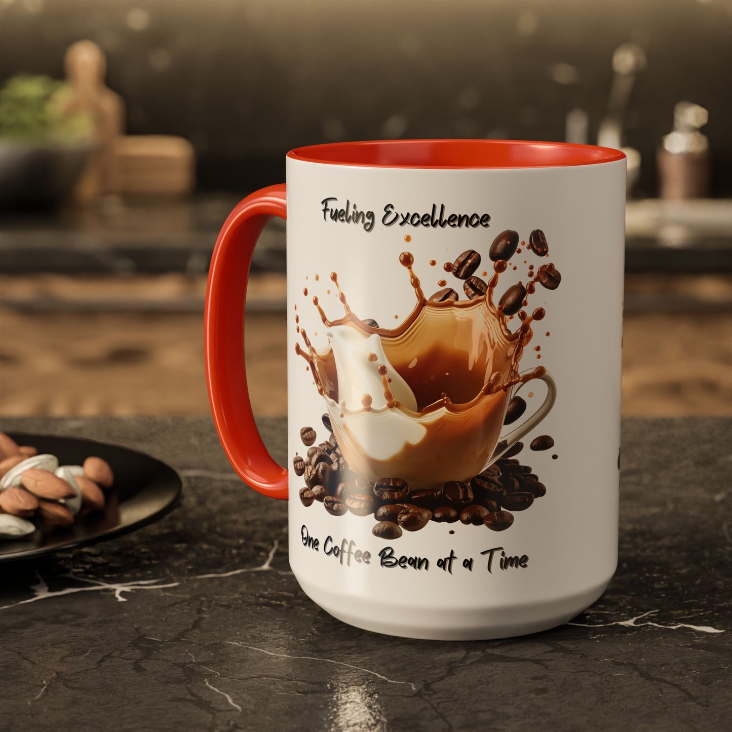 Coffee Splash Mug | Fueling Excellence One Coffee Bean at a Time