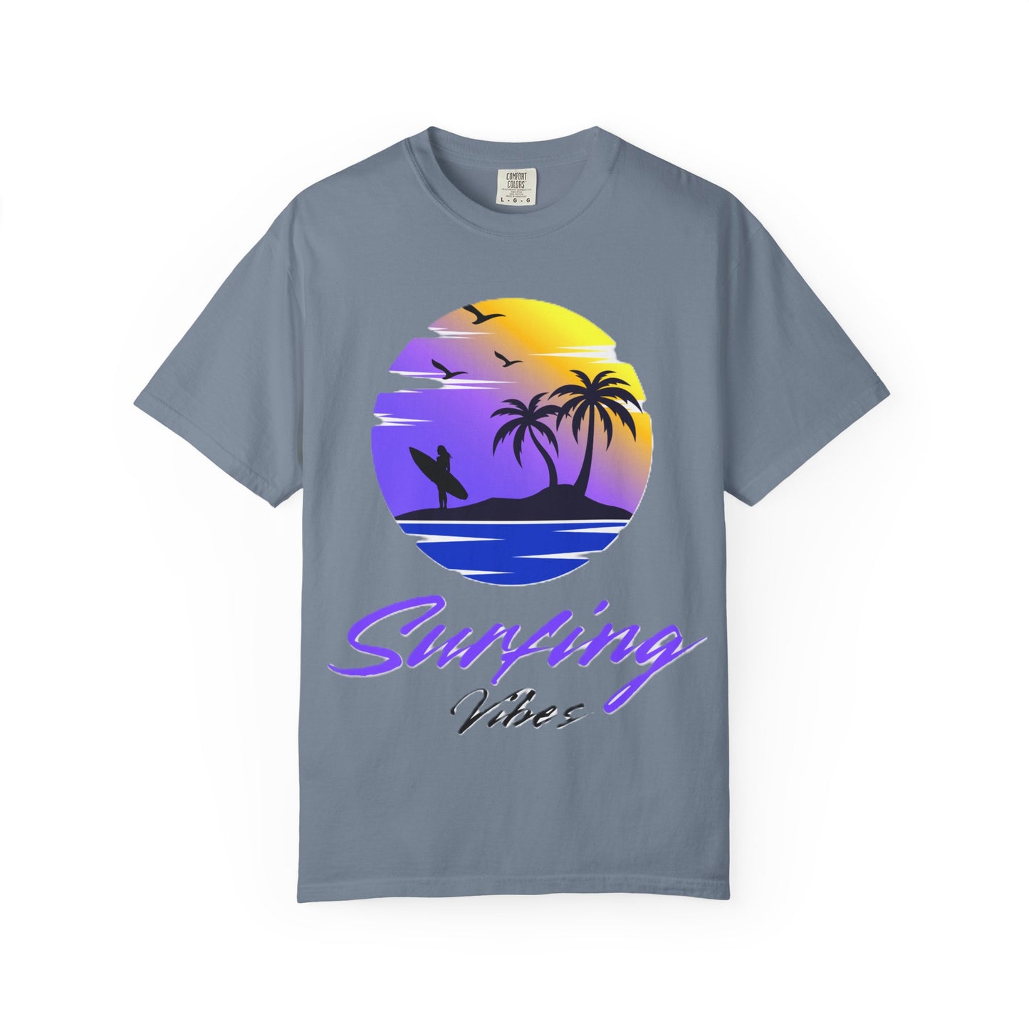 Surfing Vibes T-Shirt — Sunset Palm Beach Tee