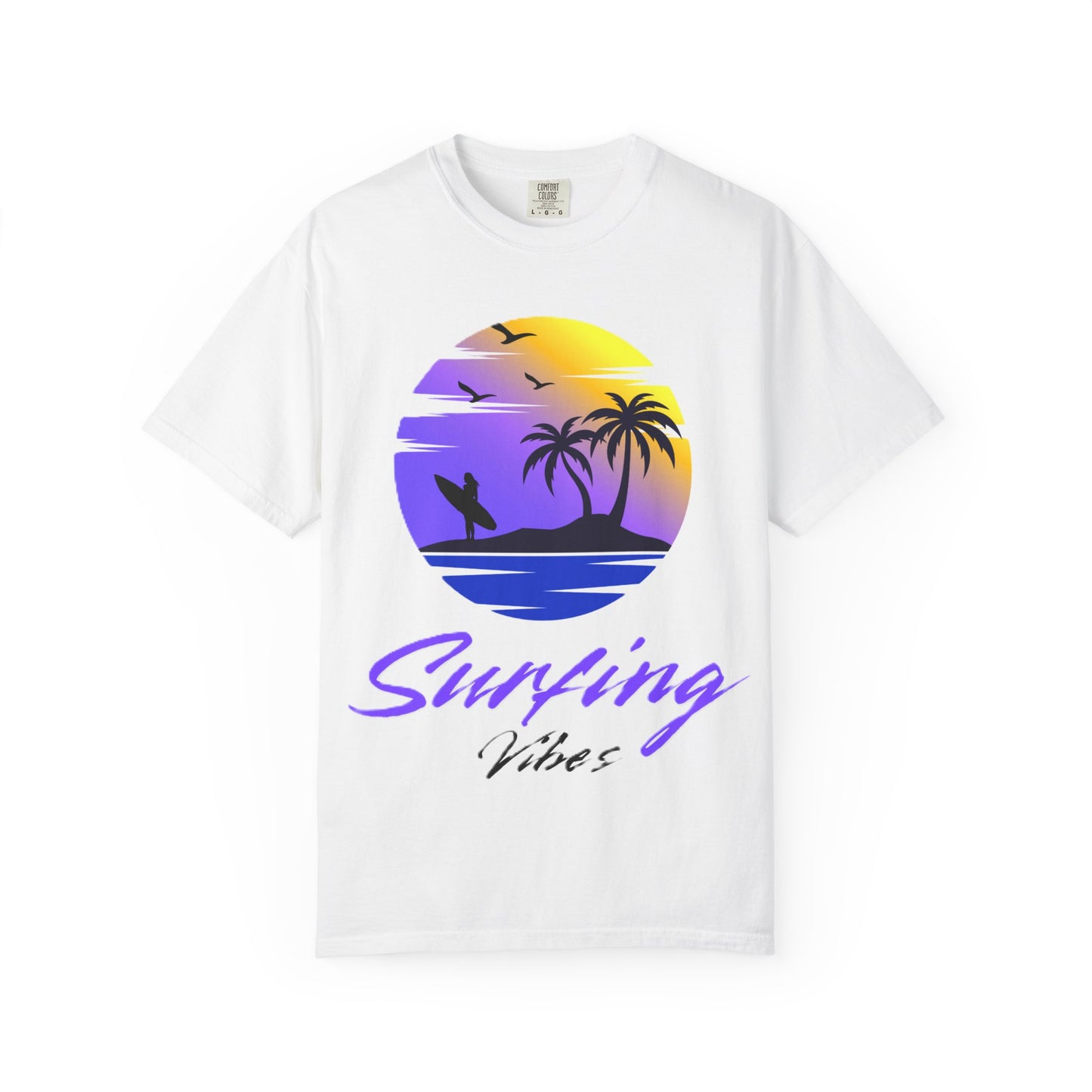Surfing Vibes T-Shirt — Sunset Palm Beach Tee