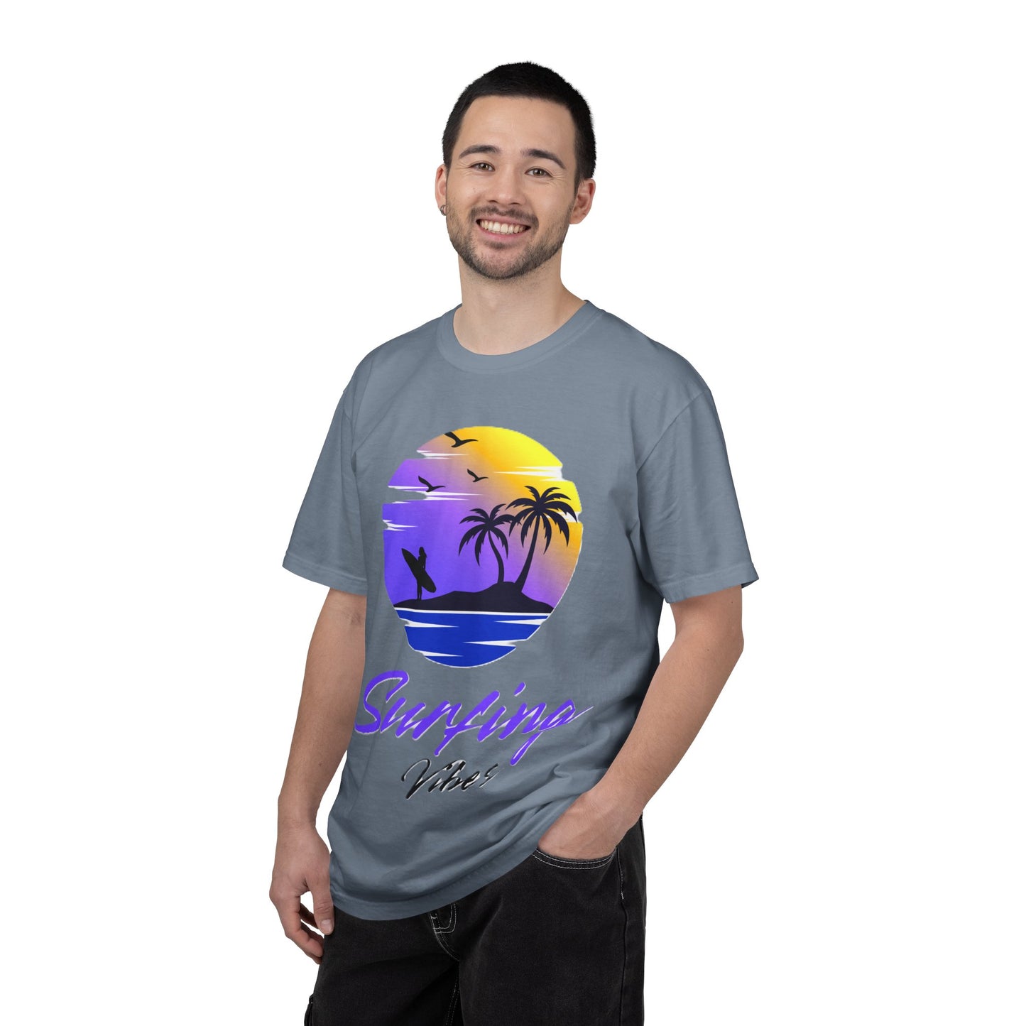 Surfing Vibes T-Shirt — Sunset Palm Beach Tee