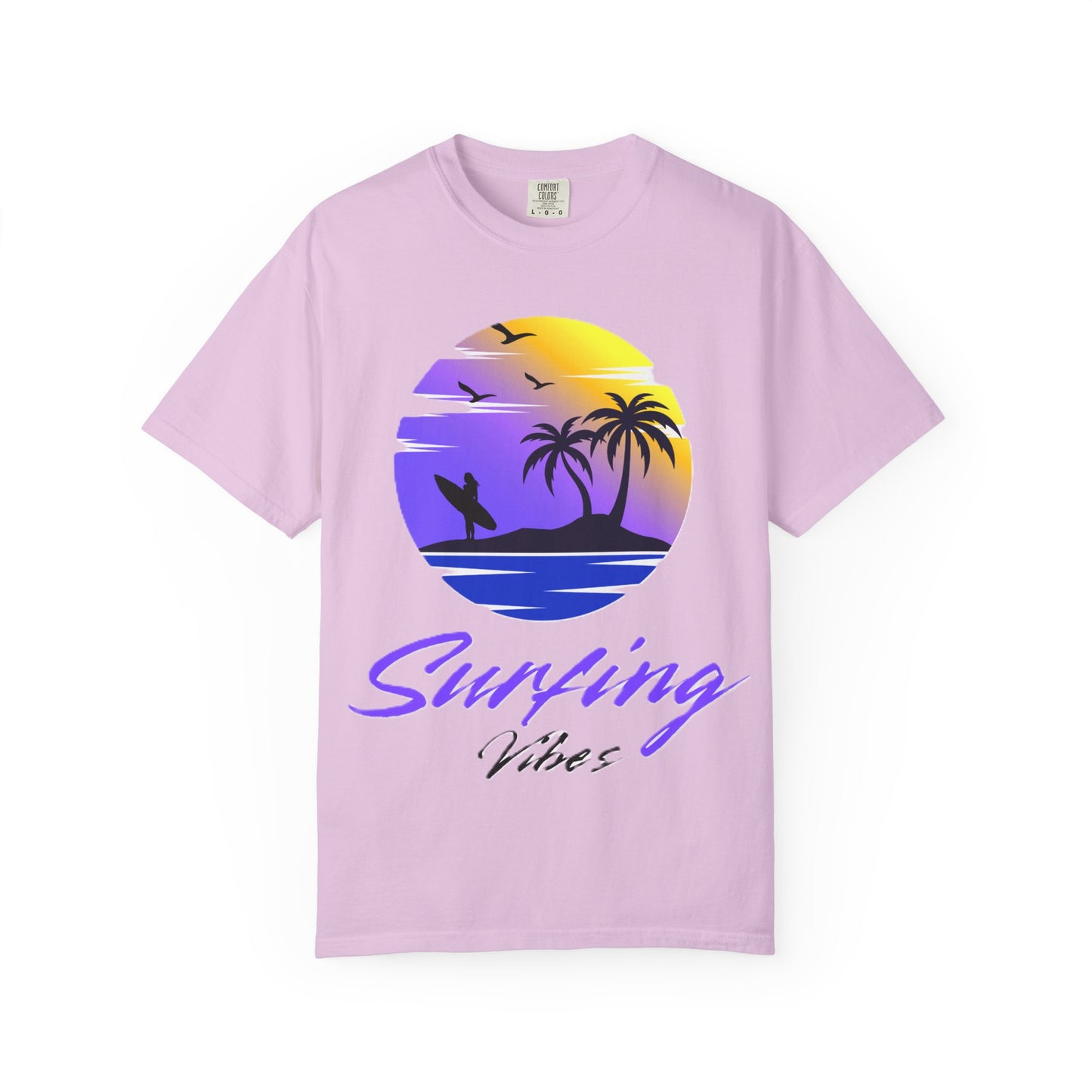 Surfing Vibes T-Shirt — Sunset Palm Beach Tee