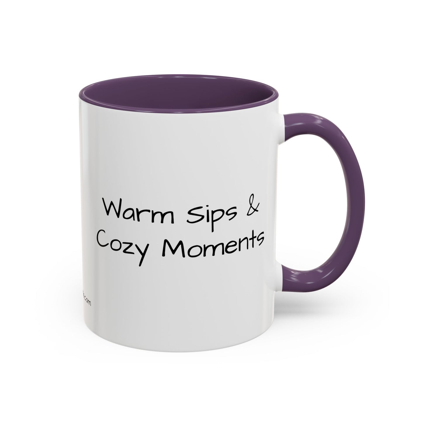 Cozy 'Warm Sips & Cozy Moments' Accent Coffee Mug