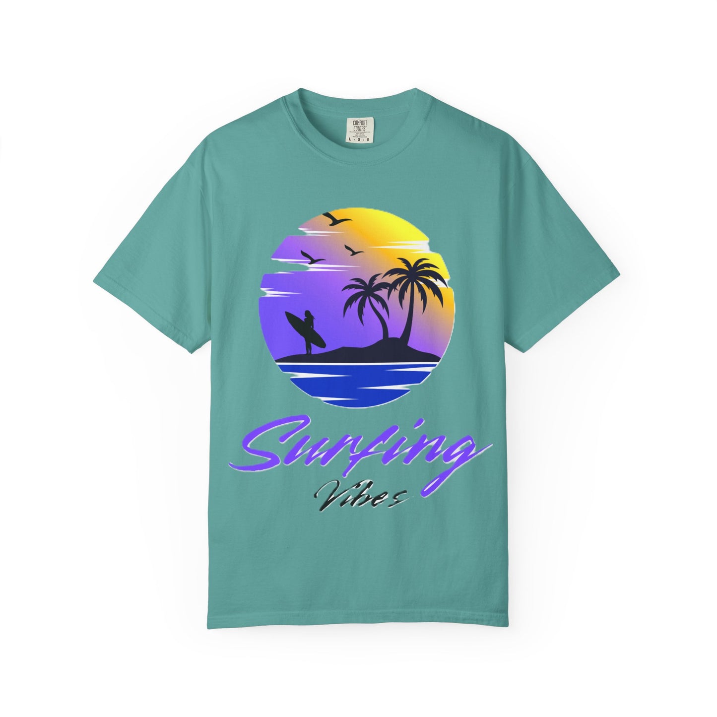 Surfing Vibes T-Shirt — Sunset Palm Beach Tee