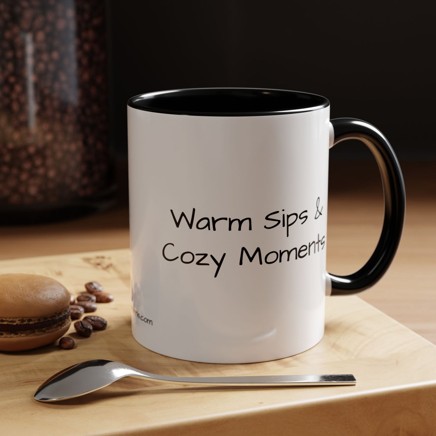 Cozy 'Warm Sips & Cozy Moments' Accent Coffee Mug