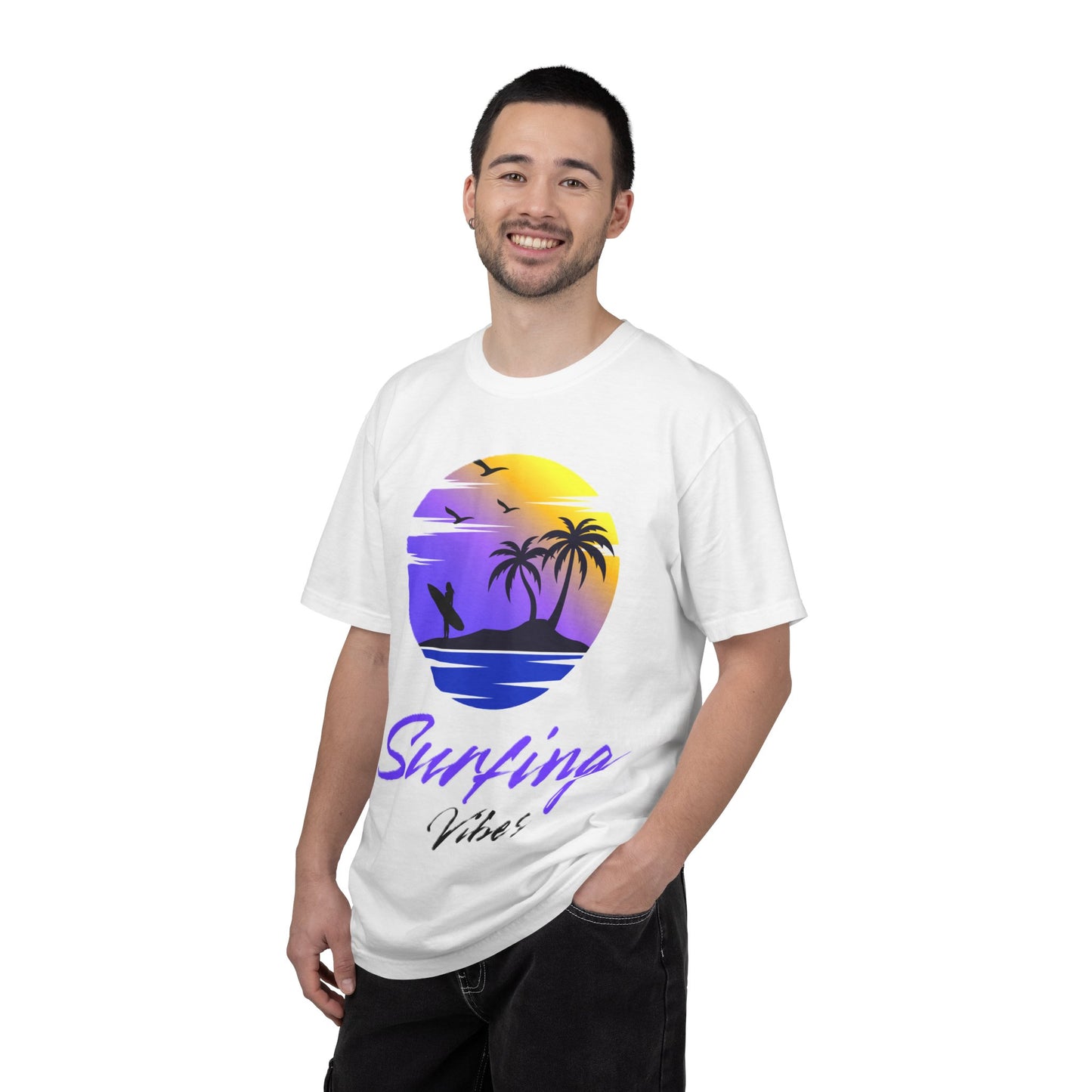 Surfing Vibes T-Shirt — Sunset Palm Beach Tee