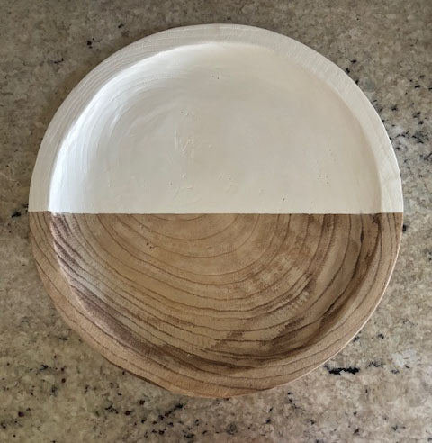 Large Wood Round Tray