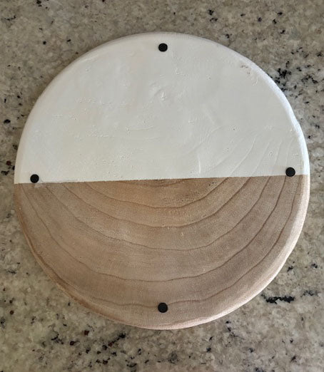 Small Wood Round Tray