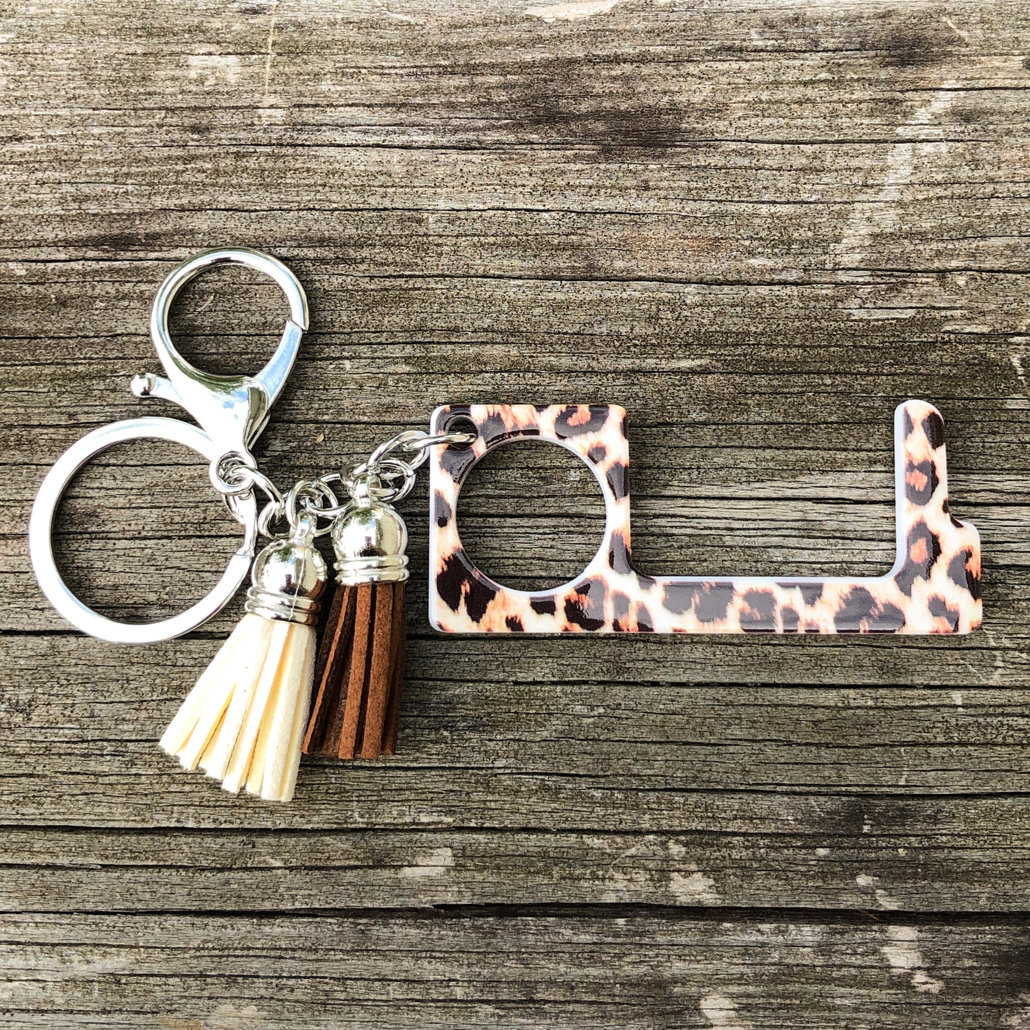 No Touch Key Ring - Leopard