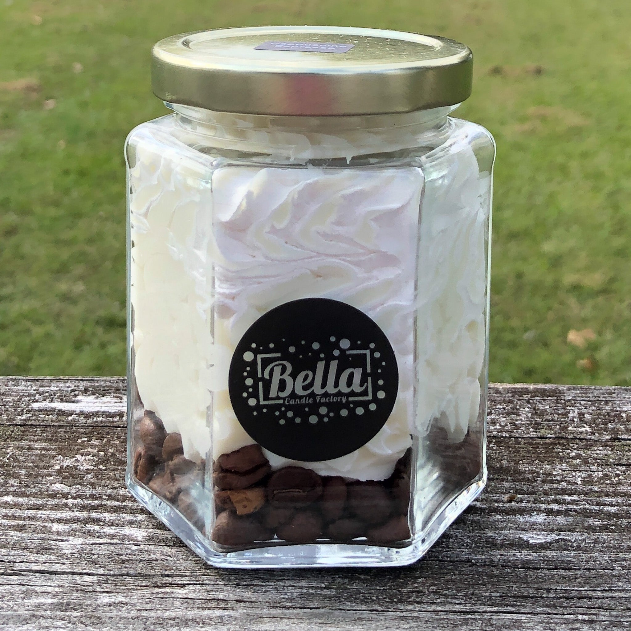 Bella Candle Factory Coffee Dolce: Cappuccino Espresso Scented Dessert Jar Candle
