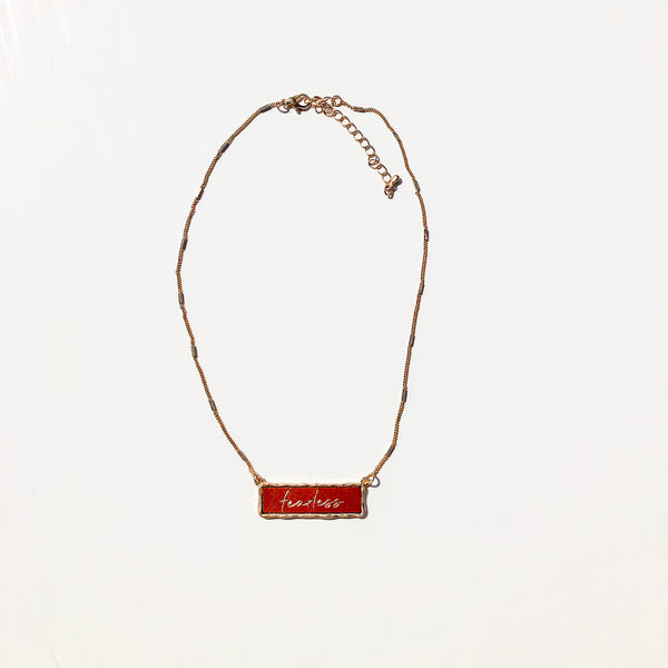 Fearless Inspirational Charm Necklace
